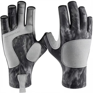 Guantes de Pesca Antideslizantes para Pesca con Mosca, Guantes de Pesca Suaves para Uso en Ríos, Guantes de Pesca Duraderos de Poliéster - Product Image 1