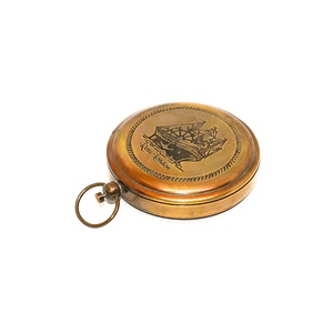 Boussole de poche ronde en métal avec logo personnalisé imprimé en UV, finition antique, thème amour - Cadeau pour Halloween et la Saint-Valentin - Product Image 4