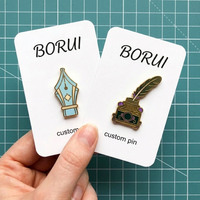 Aangepaste Magic Academy Emaille Pins Ha-rry School Badge Metal Reversspeld Po-tter Set Mythische Uil Griffin Toverboek Heksenhoed Broche