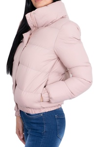 Chaqueta acolchada personalizada para mujer 2025, nuevo diseño, la mejor calidad, moda promocional, abrigo de invierno brillante, decoración con patrón de cuello levantado - Product Image 5