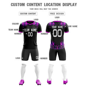 Custom Sublimation Soccer Uniform Breathable Football Jersey Set Personalized Team Training Sportswear Quick Dry Men Youth Kit - Product Image 2