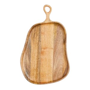 Bandeja de servir redonda, bandeja de madera para regalar, para decorar, para cortar verduras, organizador de frutas - Product Image 2