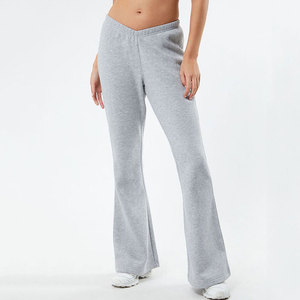 Pantalones acampanados premium para mujer, diseño de cintura alta con tela elástica, ideales para ropa de moda, estilo casual y comodidad diaria. - Product Image 1