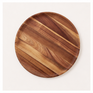 Luxury Round Acacia Wood Charger <b>Plates</b> for Wedding <b>Decoration</b> & Restaurant Serving Handcrafted Solid Wood Dinner <b>Plate</b> Custom - Product Image 1