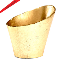 Seau à glace décoratif en métal, refroidisseur à champagne et à vin, finition argentée de haute qualité, seau à glace design, articles de bar, bac à glace moderne