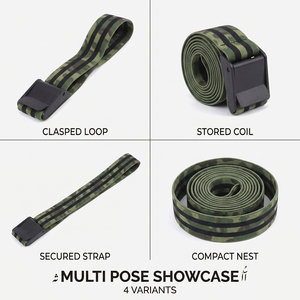 Bandas de Restricción para Entrenamiento de Piernas, Ejercicio Físico, Bandas de Restricción del Flujo Sanguíneo para Piernas y Glúteos - Product Image 4