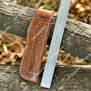 Étui à couteau en cuir épais cousu main de haute qualité, directement de l'usine, avec logo personnalisé, en cuir de vachette véritable, pour lame fixe de chasse, faible MOQ - Product Image 4