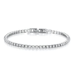 RAMDUT IMPEX RD-DTB48 Moissanite Tennis <b>Bracelet</b> Gold Plated Hiphop Square Link Sparkling Bangle Secure Clasp GRA Certified - Product Image 1