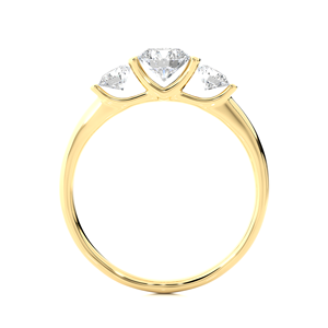แหวนเพชรแล็บโกรว์ 18K ทองคำ 0.88 กะรัต ทรงกลม สไตล์คลาสสิก แหวนหมั้นประดับเพชรด้านข้าง ขายส่งเครื่องประดับส่งออก - Product Image 6