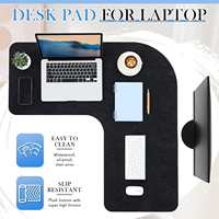 Tapis de bureau en feutre en forme de L étendu, vente en gros d'usine, protège-tapis de souris antidérapant pour bureau et décoration intérieure