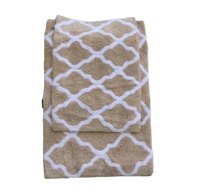 Tapis de bain tufté en coton 100% sur mesure, antidérapant, adapté aux animaux domestiques, certifié GOTS, pour la maison et l'hôtel, épais et ultra confortable