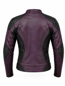 High Performance Leather Motorcycle Jacket | Purple Black Red <b>Green</b> | OEM ODM Manufacturer | Premium Design Quality | - Product Image 2