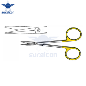Ciseaux chirurgicaux Siegert 11,5 cm (4-1/2 pouces) droits à découper, en carbure de tungstène TC doré, en acier inoxydable - Product Image 3