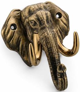 Elephant <b>Head</b> Wall Hook Decor Brass Black Gold Antique Finish Home Decoration Hanging Hook Traditional <b>Style</b> Metal Craft - Product Image 3