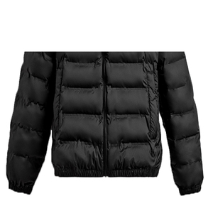 Veste d'hiver décontractée imperméable pour homme, avec col montant, logo imprimé OEM, option grandes tailles, poches, en polaire matelassée 300g - Product Image 3