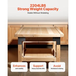 ชุดขายึดมุมโต๊ะทำงานแบบหนัก 6.50 x 6.50 x 6.50 นิ้ว รับน้ำหนักได้ 2204 ปอนด์/1000 กิโลกรัม เหล็กแข็งแรงทนทานสำหรับสถานีงาน - Product Image 4