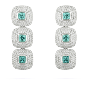 Geometric Drop <b>Earrings</b> Women's Rhodium Plated Alloy <b>Crystal</b> Rhinestone <b>Studs</b> Party Classic Style - Product Image 2