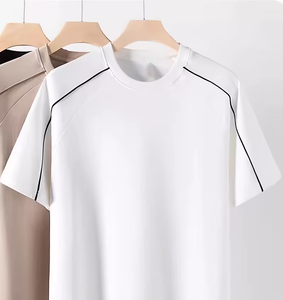 Men's Short Sleeve O Neck Printed Gray 100% Cotton 180g Jersey Front Logo Casual T-Shirt Regular Fit Breathable - Product Image 4