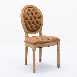 Set di 2 Sedie da Pranzo in Stile Francese con Telaio in Legno Massello - Product Image 3