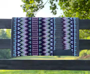 Almohadillas de sillín tejidas a mano DE DOBLE TEJIDO de lana de Nueva Zelanda de la mejor calidad, colores atractivos, manta de caballo para espectáculo occidental - Product Image 2