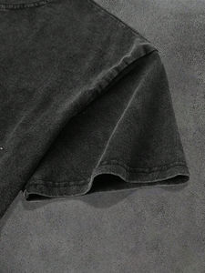 Camiseta de algodón con cuello redondo y manga corta para hombre, con estampado gráfico del lema de Nueva York y la Estatua de la Libertad, - Product Image 4