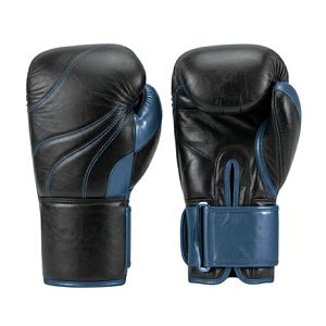 Gants de boxe noirs et dorés professionnels à lacets, équipement de combat de haute qualité pour la boxe de compétition. - Product Image 5
