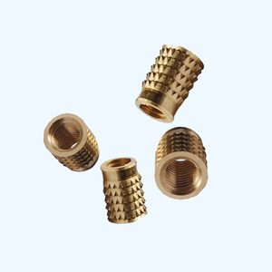 Insert multi-usage en laiton de précision avec tête hexagonale et dessus en acier inoxydable poli pour équipement industriel - Product Image 1