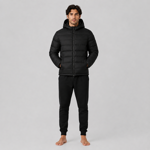 Doudoune Homme Haute Qualité Tendance Brillante à Capuche Courte et Épaisse – Blouson d'Hiver Matelassé Brillant pour Homme - Product Image 1