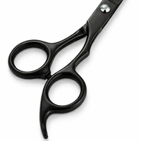 Ciseaux de barbier professionnels en acier inoxydable, lame tranchante, pour droitiers, manche moyen, poignée en acier inoxydable, MANAN INSTRUMENTS