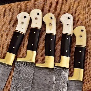 Handmade Damascus Steel Chef <b>Knife</b> <b>Set</b> 5 Pieces Kitchen <b>Knife</b> <b>Set</b> with Bone and Micarta Handle Hunting <b>Knives</b> By A&M EnterPrises - Product Image 2