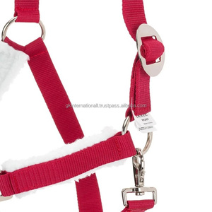 Licou réglable sur mesure OEM avec corde doublée de molleton polaire Licol d'équitation équestre avec quincaillerie en satin - Product Image 2