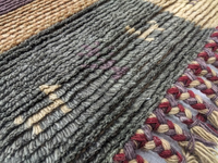 Tapis géométrique en laine/soie de haute qualité, antidérapant et lavable, à poils extra épais