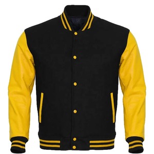 Best Design 2025 Men Baseball Letterman College High Quality Wool Body <b>Leather</b> Sleeves Custom Embroidery Design Varsity <b>Jacket</b> - Product Image 6