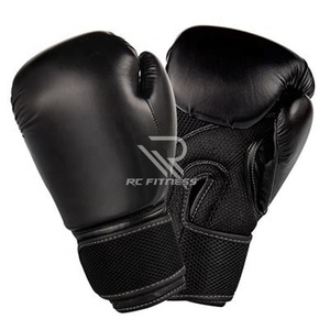 Gants de boxe professionnels en cuir de vachette marron avec fermeture auto-agrippante antidérapants pour l'entraînement et le sparring en MMA, Muay Thai et arts martiaux - Product Image 2