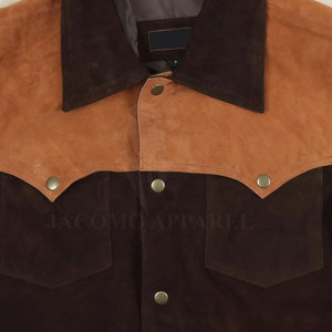 Pakistan Made Classic Workwear Style <b>Men</b> <b>Suede</b> Leather <b>Jacket</b> Multiple Pocket Design With Durable <b>Suede</b> Material - Product Image 5