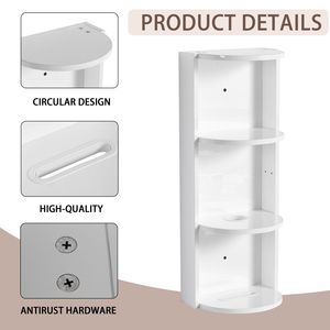 12\" Wall Mounted Bathroom Storage Rack <b>Float</b> Design with KD Packing for Shelves - Product Image 3