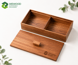 Caja de Almacenamiento de Té de Madera con Tapa y Logotipo Personalizado OEM, Caja Organizadora de Madera Sólida - Product Image 4