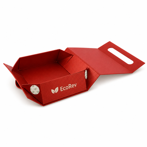 Caja Plegable Rígida de Cartón Ecológica Personalizada, Impermeable, con Cierre Magnético, Forro de Esponja, Laminación Mate y Papel con Relieve - Product Image 1