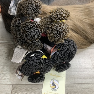 Vente chaude en gros pré-collé brun foncé noir donneur unique naturel droit Remy Super Double dessiné pointe plate humaine - Product Image 2