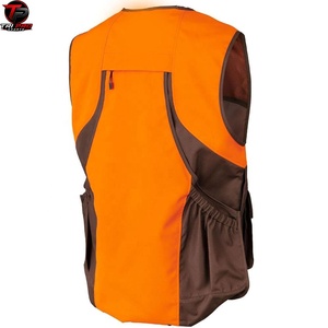 Gilet utilitaire d'extérieur haute visibilité pour hommes, fermeture éclair intégrale, multi-poches, gilet de travail orange de sécurité, léger et respirant - Product Image 5