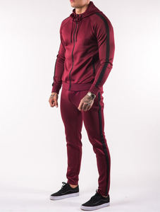 Conjunto deportivo para hombre, sudadera con capucha de algodón y pantalones de chándal con cremallera completa, ropa informal personalizada. - Product Image 3