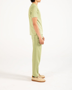 เสื้อยืดคอกลมผ้าคอตตอนระบายอากาศน้ำหนักเบาสีเขียวอ่อน - Product Image 4