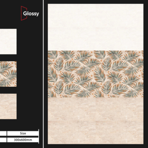 Azulejos de Pared de Cerámica Brillante de Diseño, 300X600MM, Opción de Decoración Interior Moderna para Baños de Lujo y Cocinas Modulares - Product Image 1