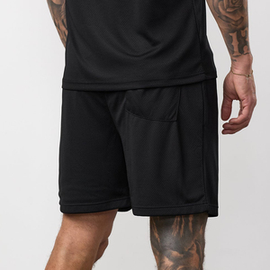Shorts de basketball personnalisés pour hommes 100 % polyester, séchage rapide, respirants, grandes tailles, imprimés, coupe ample, vente en gros - Product Image 2