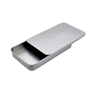 Tùy chỉnh trượt tinplate kim loại trường hợp cho bao bì và thủ công sử dụng cho thực phẩm và quà tặng thẻ tên - Product Image 1