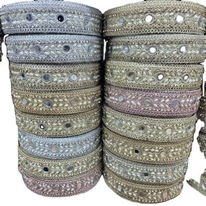 Fil à broder en polyester hydrosoluble de haute qualité et écologique pour vêtements féminins, robes, couleur personnalisée, taille 6 pouces - Product Image 1