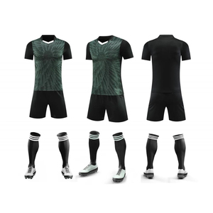 Custom Sublimated <b>Soccer</b> Jersey Set Unisex V-Neck Short Sleeve Pink Gradient Black Shorts Breathable Mesh Summer Front Quick Dry - Product Image 2