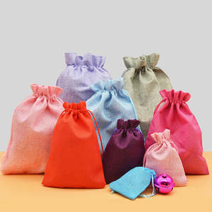 Reusable Small Jute Jewelry <b>Pouch</b> with <b>Drawstring</b> Closure for Elegant Gift Presentation - Product Image 5
