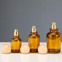 Botellas de Vidrio Marrón de 30ml, 50ml y 100ml con Pulverizador a Presión y Serigrafía para Cosméticos y Perfumes, Marca Unalilia