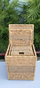 Set of 5 Eco-friendly Water Hyacinth & Seagrass Storage <b>Baskets</b> for Hotels & Resorts - Product Image 4